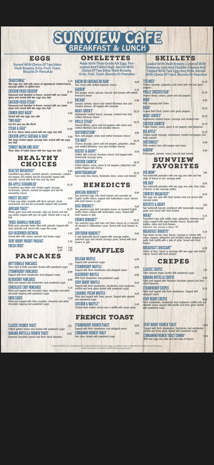 Sunview Cafe | restaurant | 2010 W White St #180, Anna, TX 75409, USA | 2148310202 OR +1 214-831-0202