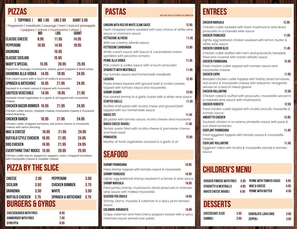 Marys Pizza and Pasta NY Style | restaurant | 6206 Montgomery Dr, San Antonio, TX 78239, USA | 2102814392 OR +1 210-281-4392