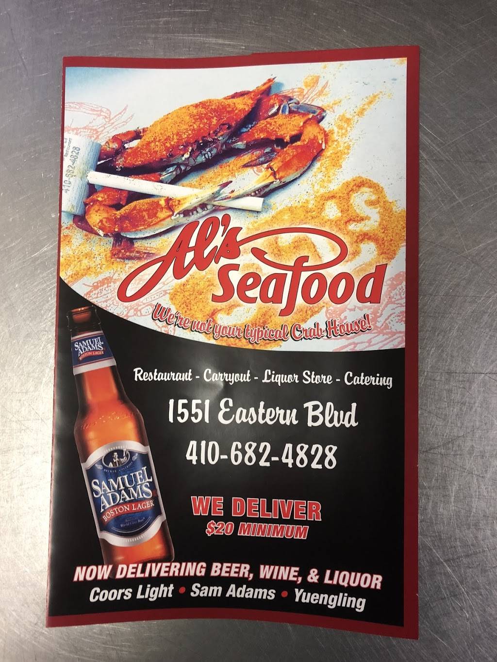 Als Seafood Inc | restaurant | 1551 Eastern Blvd, Essex, MD 21221, USA | 4106824828 OR +1 410-682-4828