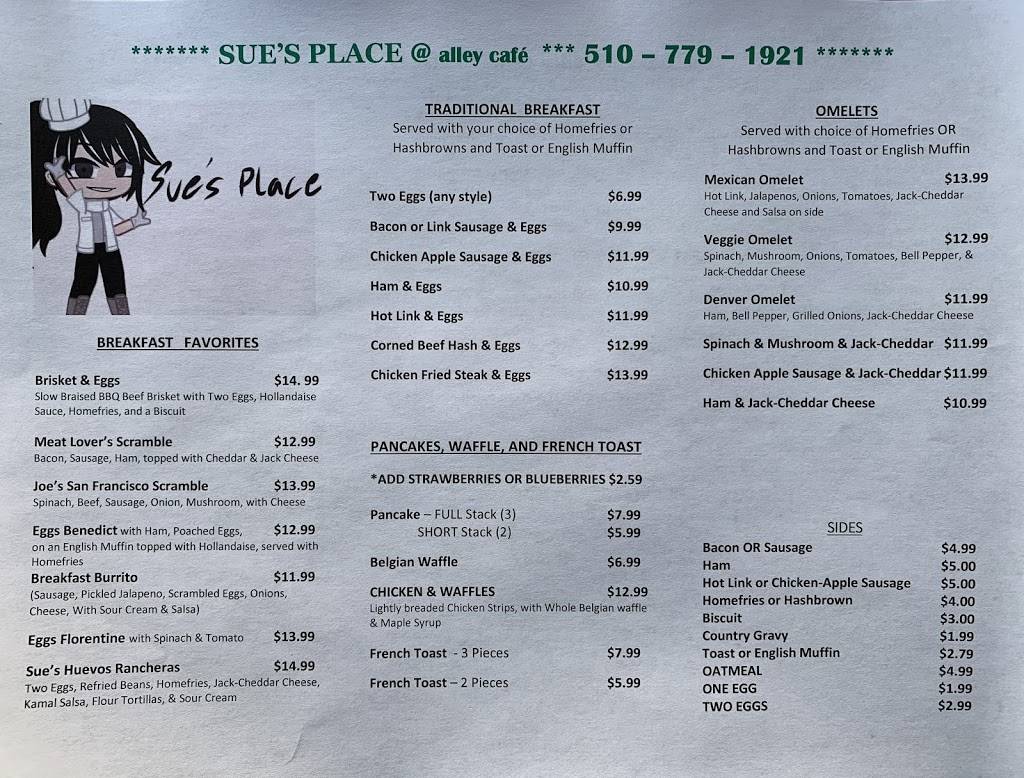 Sues Place | restaurant | 2265 Pear St, Pinole, CA 94564, USA | 5107791921 OR +1 510-779-1921