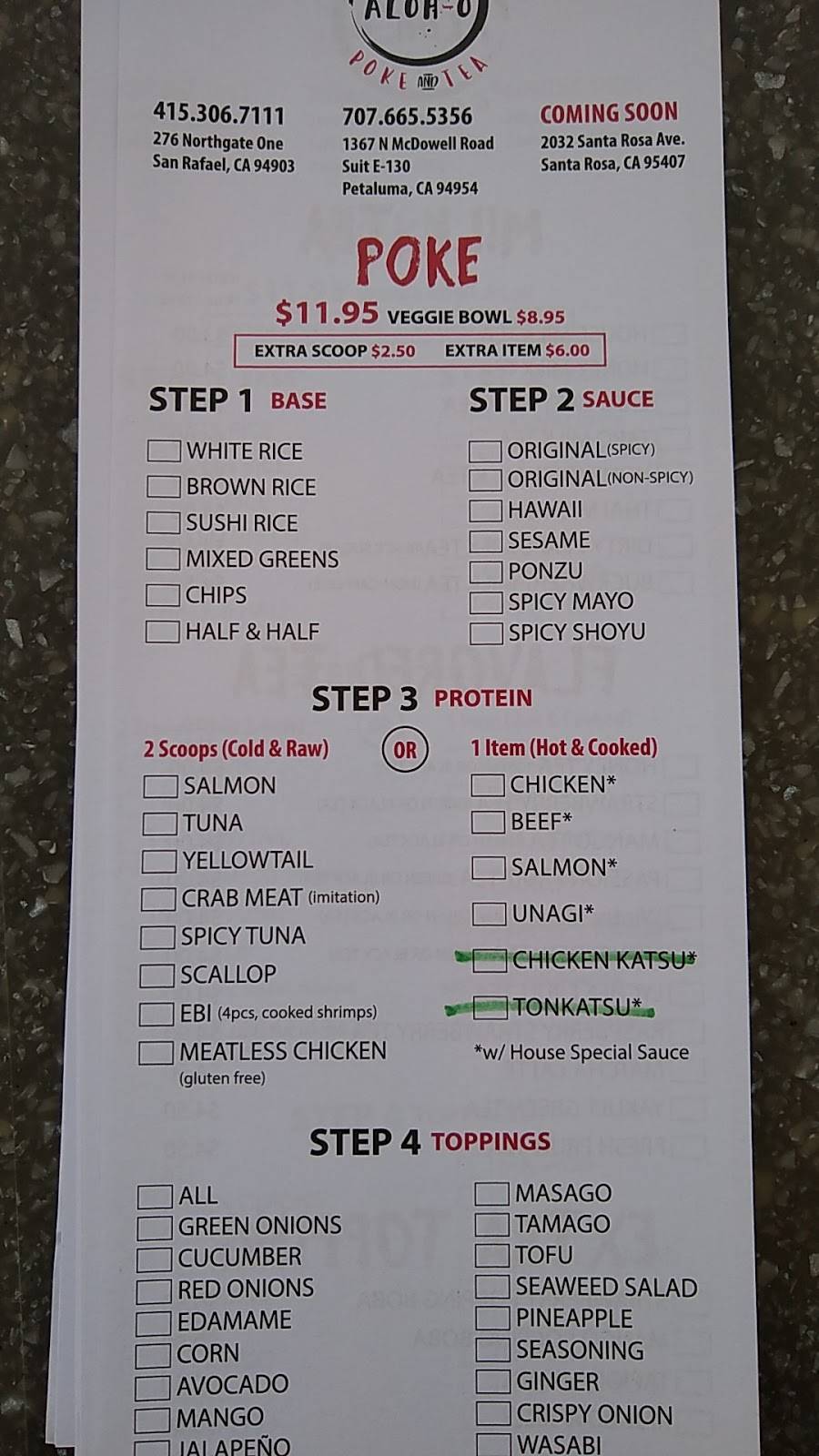 Poke and Tea | restaurant | 1363 N McDowell Blvd, Petaluma, CA 94954, USA | 7076655356 OR +1 707-665-5356