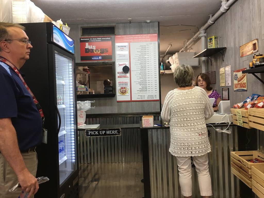 Jus Dawgs | restaurant | 9 Arcade Alley, Nashville, TN 37219, USA | 6159288879 OR +1 615-928-8879