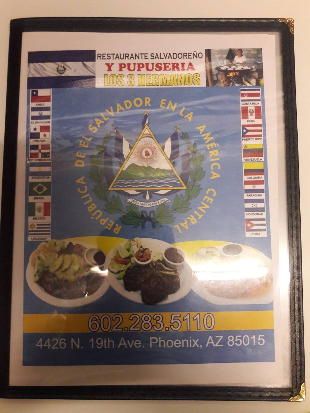 Restaurante Salvadoreño Y Pupuseria Los 3 Hermanos | restaurant | 4426 N 19th Ave, Phoenix, AZ 85015, USA | 6022835110 OR +1 602-283-5110