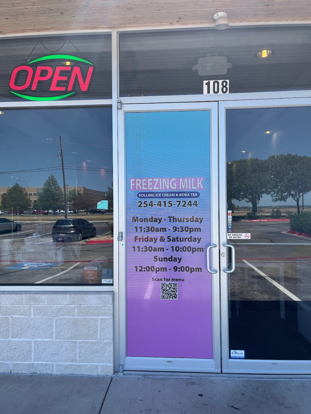 Freezing Milk Rolling Ice Cream & Boba Tea | cafe | 2408 Clear Creek Rd suite 108, Killeen, TX 76549, USA | 2544157244 OR +1 254-415-7244