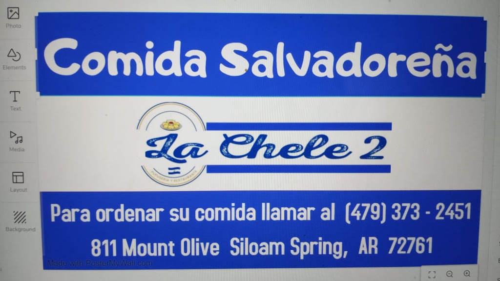 La chele 2. Pupuseria y restaurante | restaurant | 811 S Mt Olive St, Siloam Springs, AR 72761, USA | 4793732451 OR +1 479-373-2451