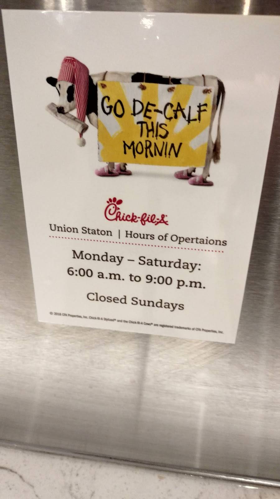 Chick-fil-A | restaurant | 50 Massachusetts Ave NE, Washington, DC 20002, USA | 2028380205 OR +1 202-838-0205