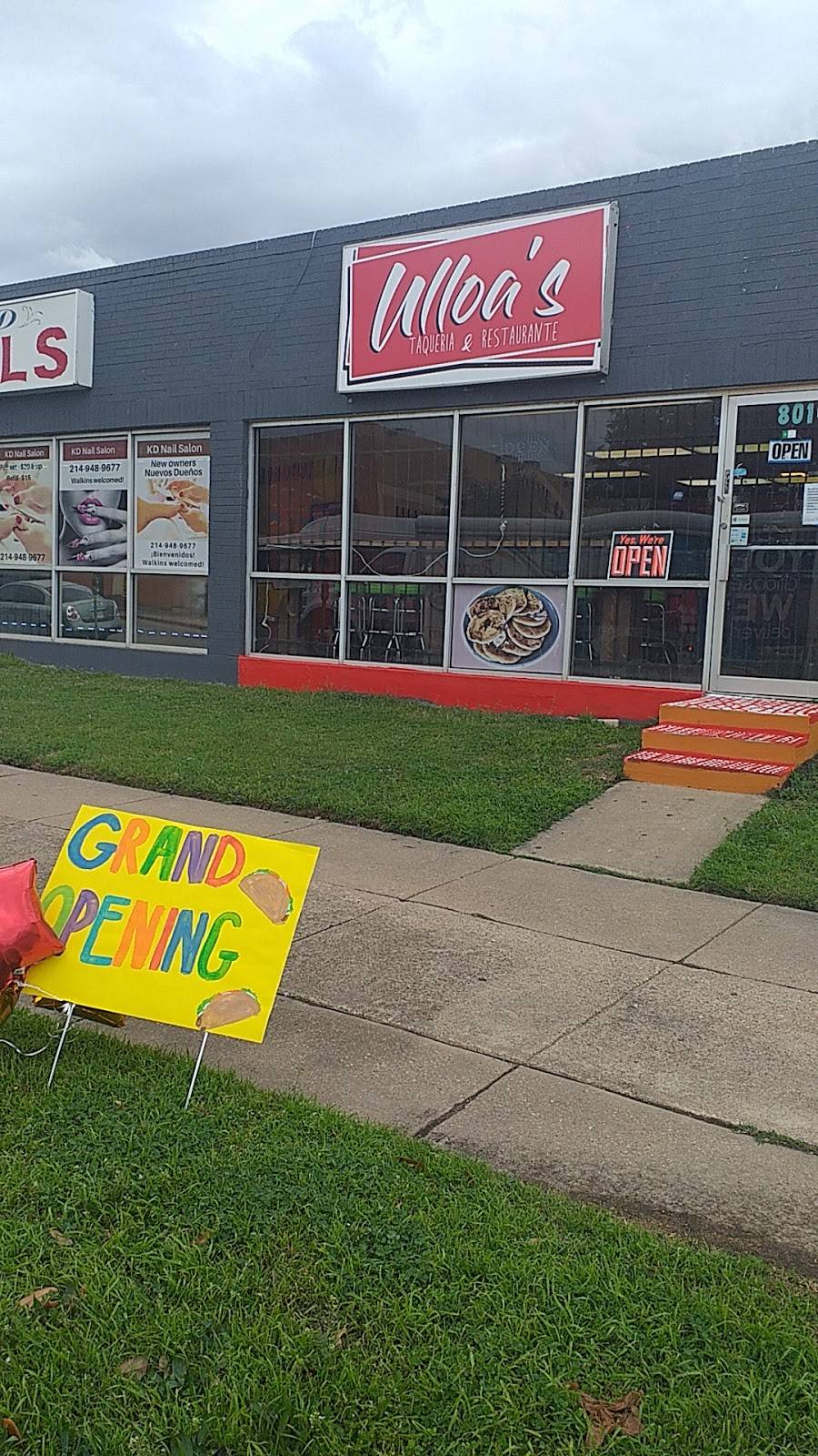 Ulloas Taqueria | restaurant | 801 W Jefferson Blvd, Dallas, TX 75208, USA | 4697262891 OR +1 469-726-2891