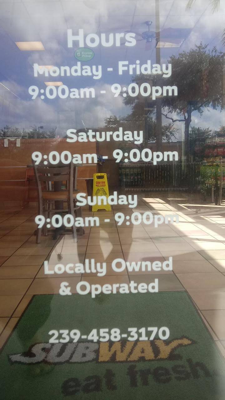Subway | restaurant | 1847 Pine Island Rd, Cape Coral, FL 33909, USA | 2394583170 OR +1 239-458-3170