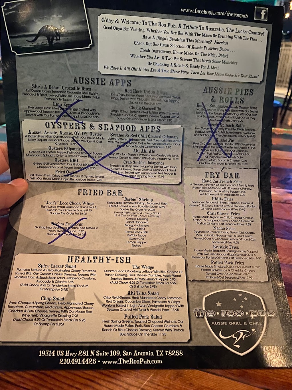 The Roo Pub | restaurant | 19314 US-281, San Antonio, TX 78258, USA | 2104914425 OR +1 210-491-4425
