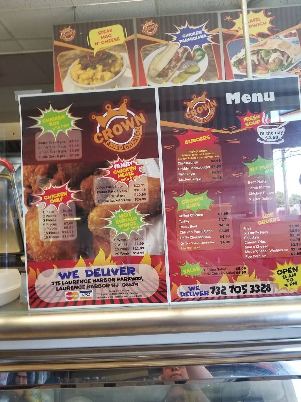 Crown Fried Chicken | restaurant | 715 Laurence Pkwy, Laurence Harbor, NJ 08879, USA | 7327053328 OR +1 732-705-3328