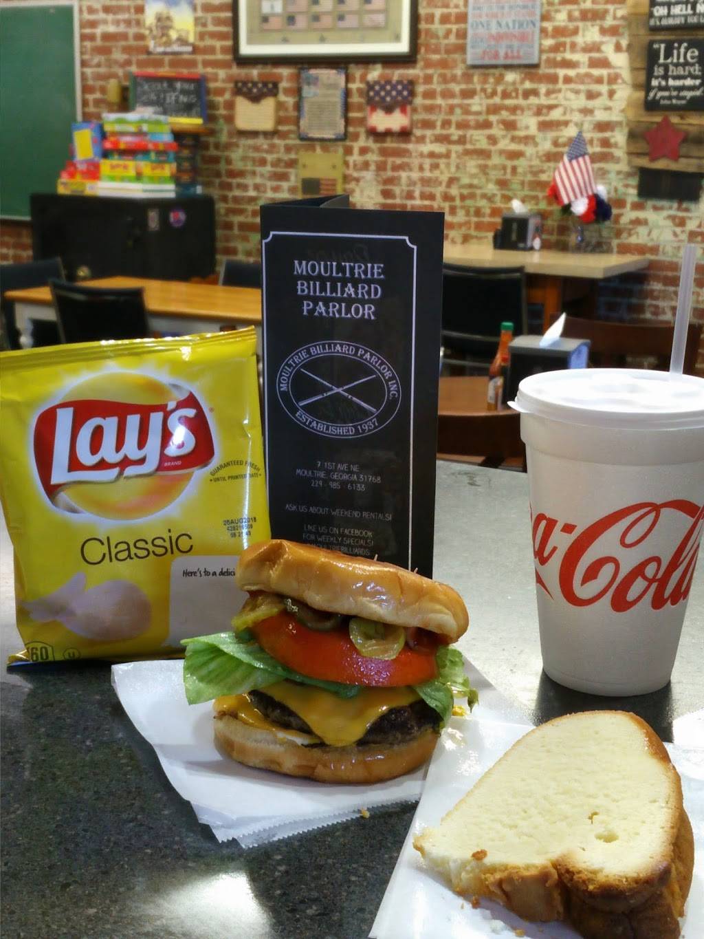 Moultrie Billiard Parlor | restaurant | 7 1st Ave NE, Moultrie, GA 31768, USA | 2299856133 OR +1 229-985-6133