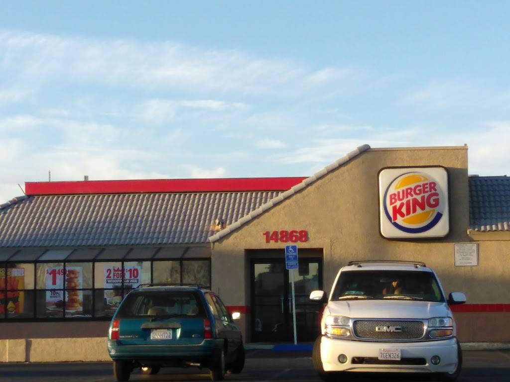 Burger King | restaurant | 14868 Bear Valley Rd, Victorville, CA 92395, USA | 7602415700 OR +1 760-241-5700