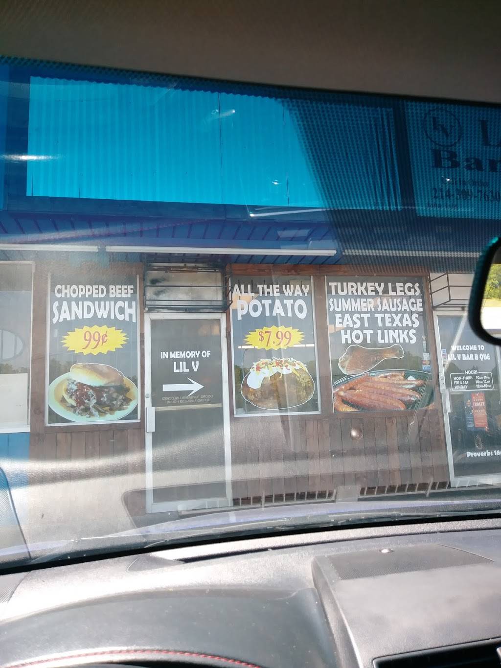 Lil V Bar-B-Q | restaurant | 7620 S Loop 12, Dallas, TX 75217, USA | 2143097630 OR +1 214-309-7630
