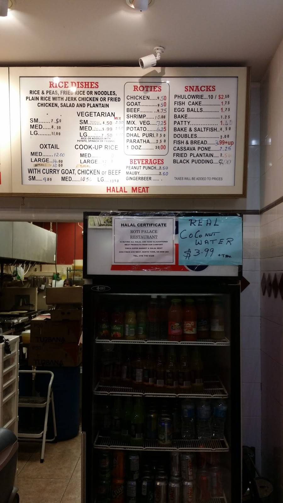 Roti Palace Restaurant | restaurant | 1845 Finch Ave W, North York, ON M3N 2V2, Canada | 4166300825 OR +1 416-630-0825