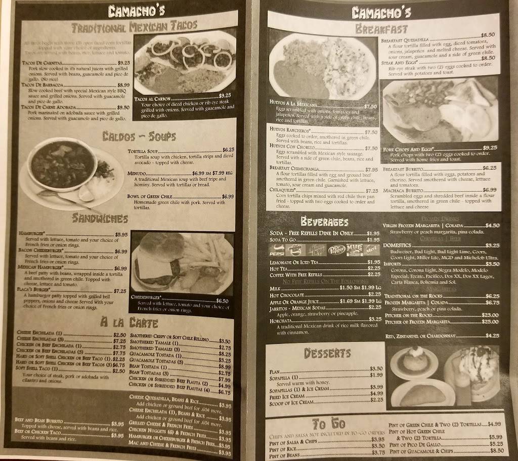 Camachos Mexican Restaurant | restaurant | 201 S Elm Ave, Eaton, CO 80615, USA | 9704548839 OR +1 970-454-8839