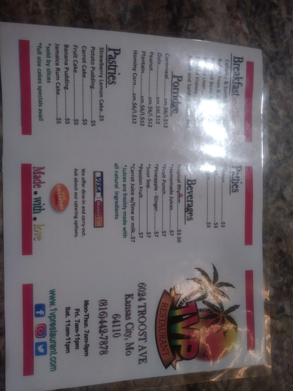 1VP Restaurant | restaurant | 6024 Troost Ave, Kansas City, MO 64110, USA | 8164427878 OR +1 816-442-7878