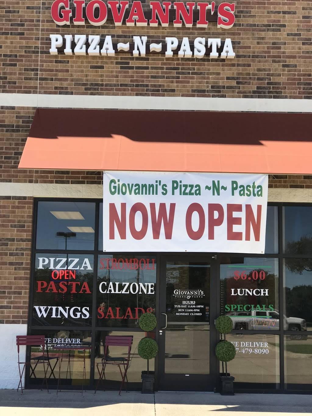 Giovanni’s pizza N pasta | restaurant | 8245 Precinct Line Rd #170, North Richland Hills, TX 76182, USA | 8174798090 OR +1 817-479-8090