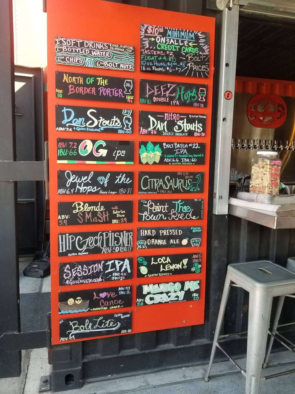 Bolt Brewery | restaurant | 8179 Center St, La Mesa, CA 91942, USA | 6193037837 OR +1 619-303-7837