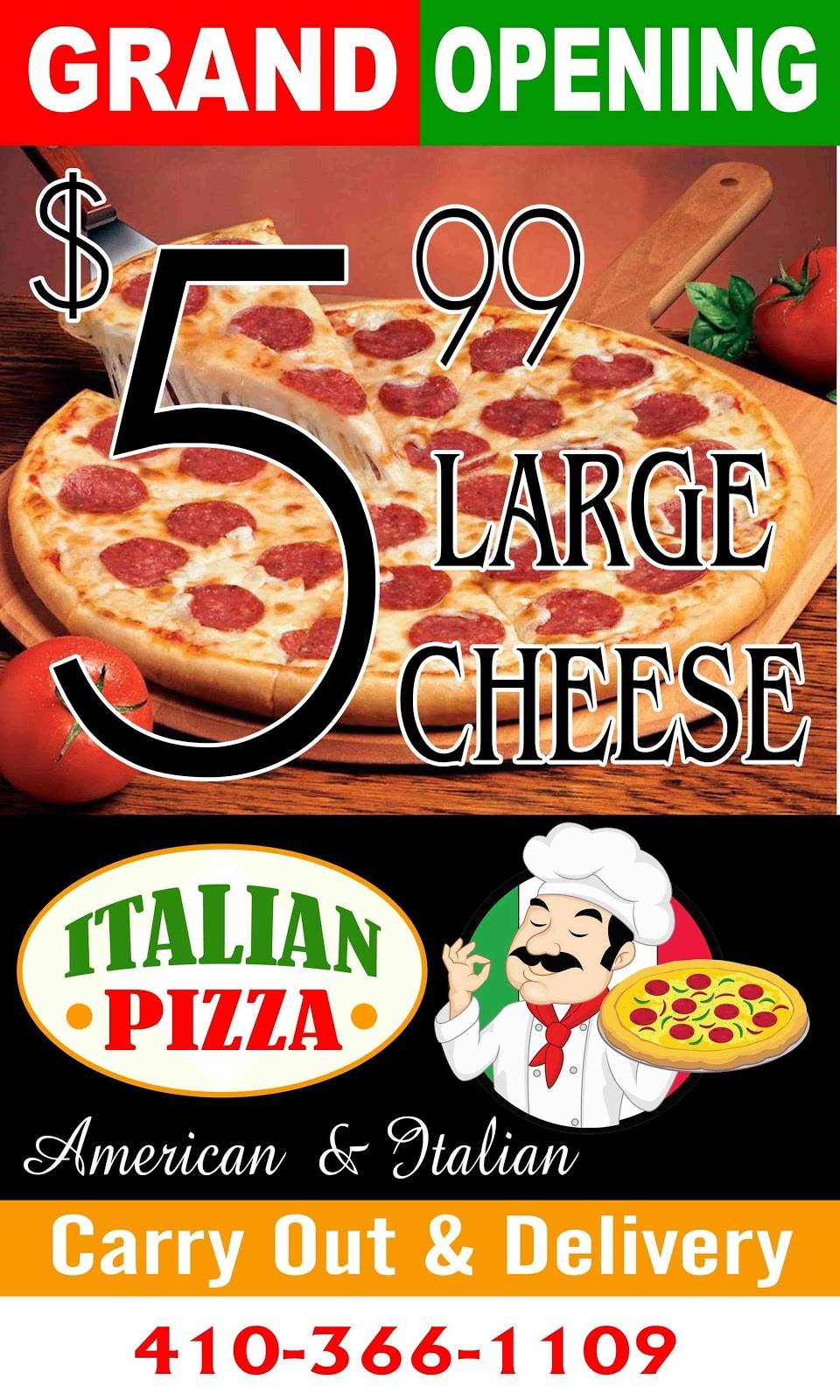 Italian Pizza One Stop | restaurant | 750 E 25th St, Baltimore, MD 21218, USA | 4103661109 OR +1 410-366-1109