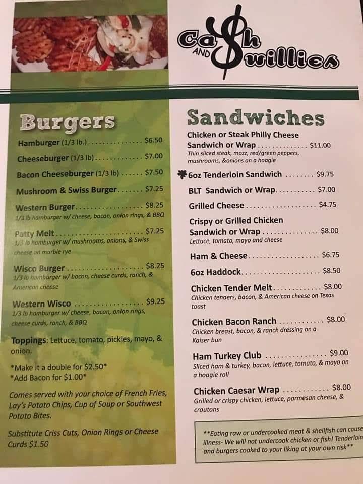 Cash & Swillies | restaurant | 701 Hyland Ave, Kaukauna, WI 54130, USA | 9207665452 OR +1 920-766-5452