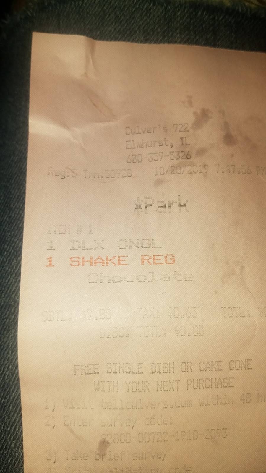 Culvers | restaurant | 436 N York St, Elmhurst, IL 60126, USA | 6303595345 OR +1 630-359-5345