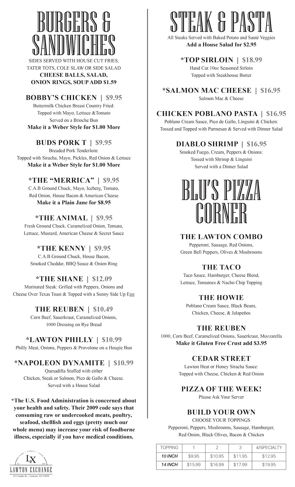 The Lawton Exchange | restaurant | 311 Cedar St, Lawton, IA 51030, USA | 7129445330 OR +1 712-944-5330