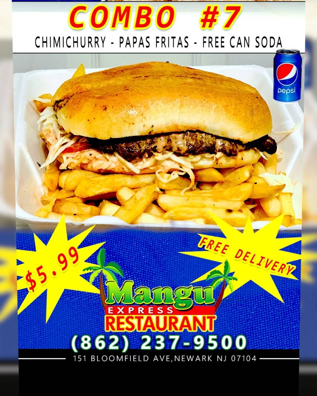 El Mangu Express Restaurant | restaurant | 151 Bloomfield Ave, Newark, NJ 07104, USA | 8622379500 OR +1 862-237-9500