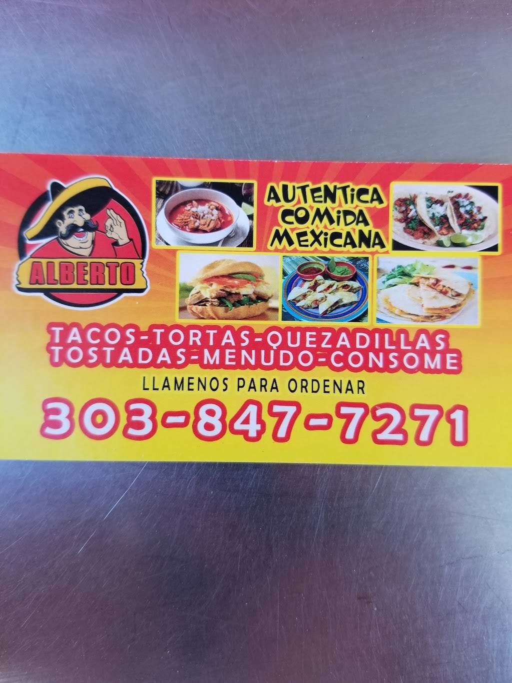 Alberto Mexican Food Truck | restaurant | 9126 US-287, Westminster, CO 80260, USA | 3038477271 OR +1 303-847-7271