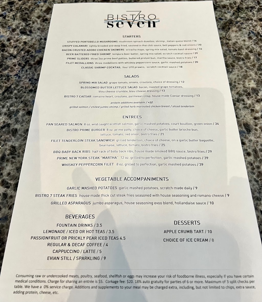 Bistro 7 | restaurant | 4960 Avenida Encinas, Carlsbad, CA 92008, USA | 4422878193 OR +1 442-287-8193