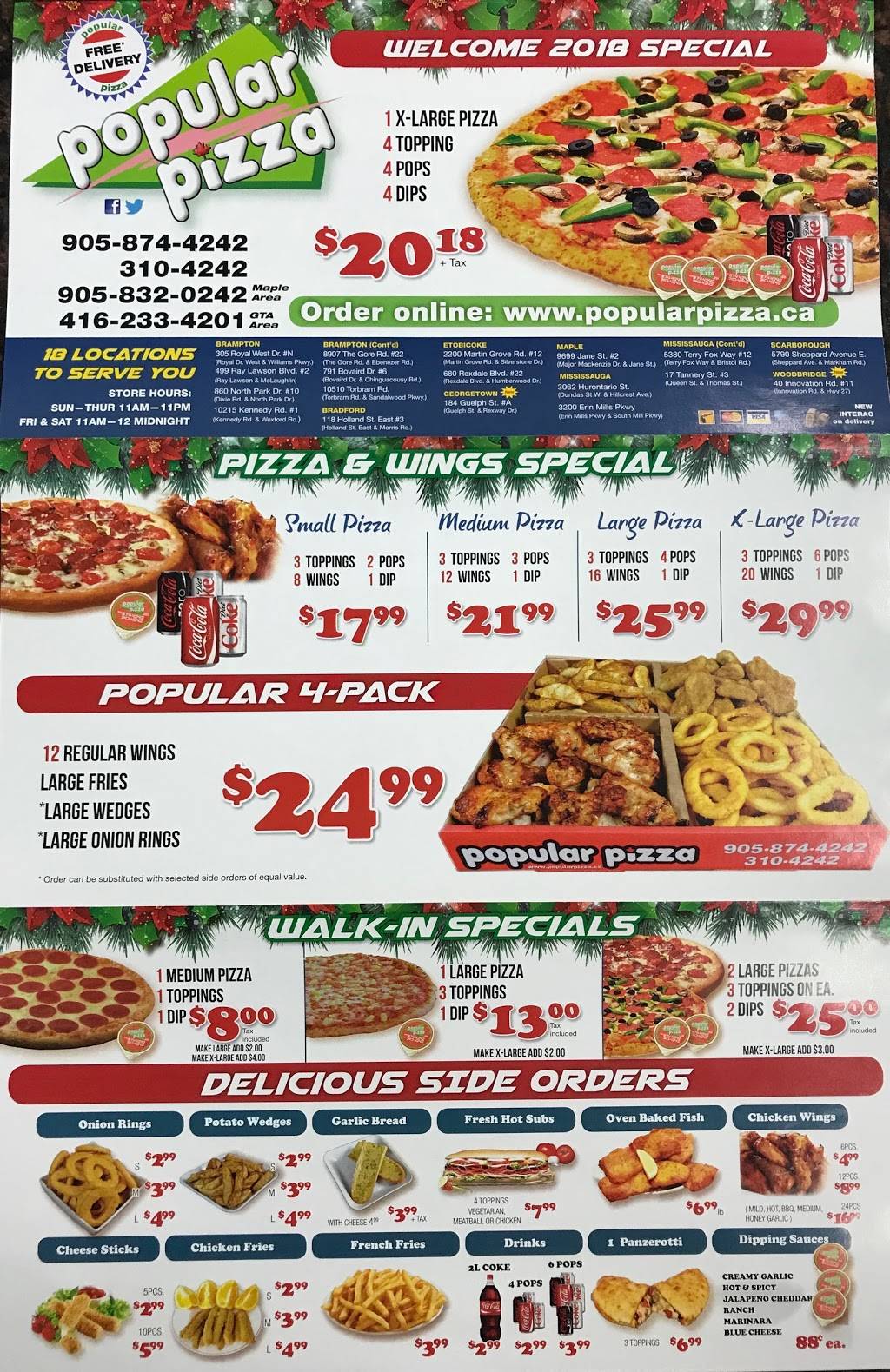 Popular Pizza | restaurant | 40 Innovation Dr, Woodbridge, ON L4H 0T2, Canada | 9058744242 OR +1 905-874-4242