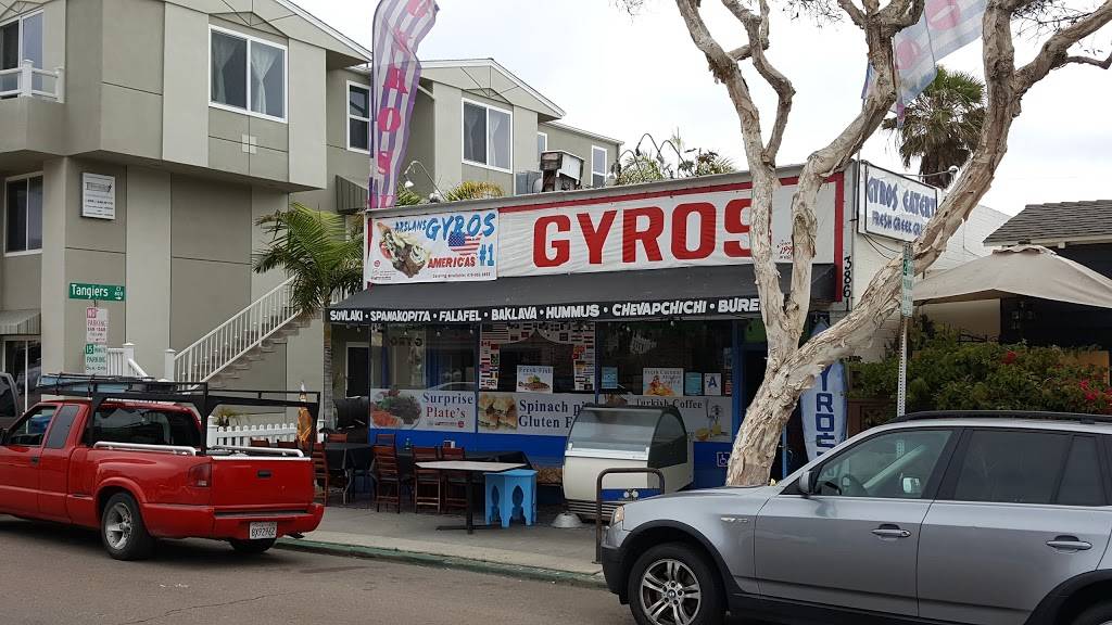 Arslans Gyros | restaurant | 3861 Mission Blvd, San Diego, CA 92109, USA | 6193730706 OR +1 619-373-0706