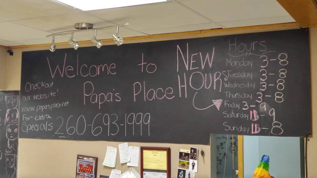 Papas Place Churubusco | meal delivery | 209 S Main St, Churubusco, IN 46723, USA | 2606931999 OR +1 260-693-1999
