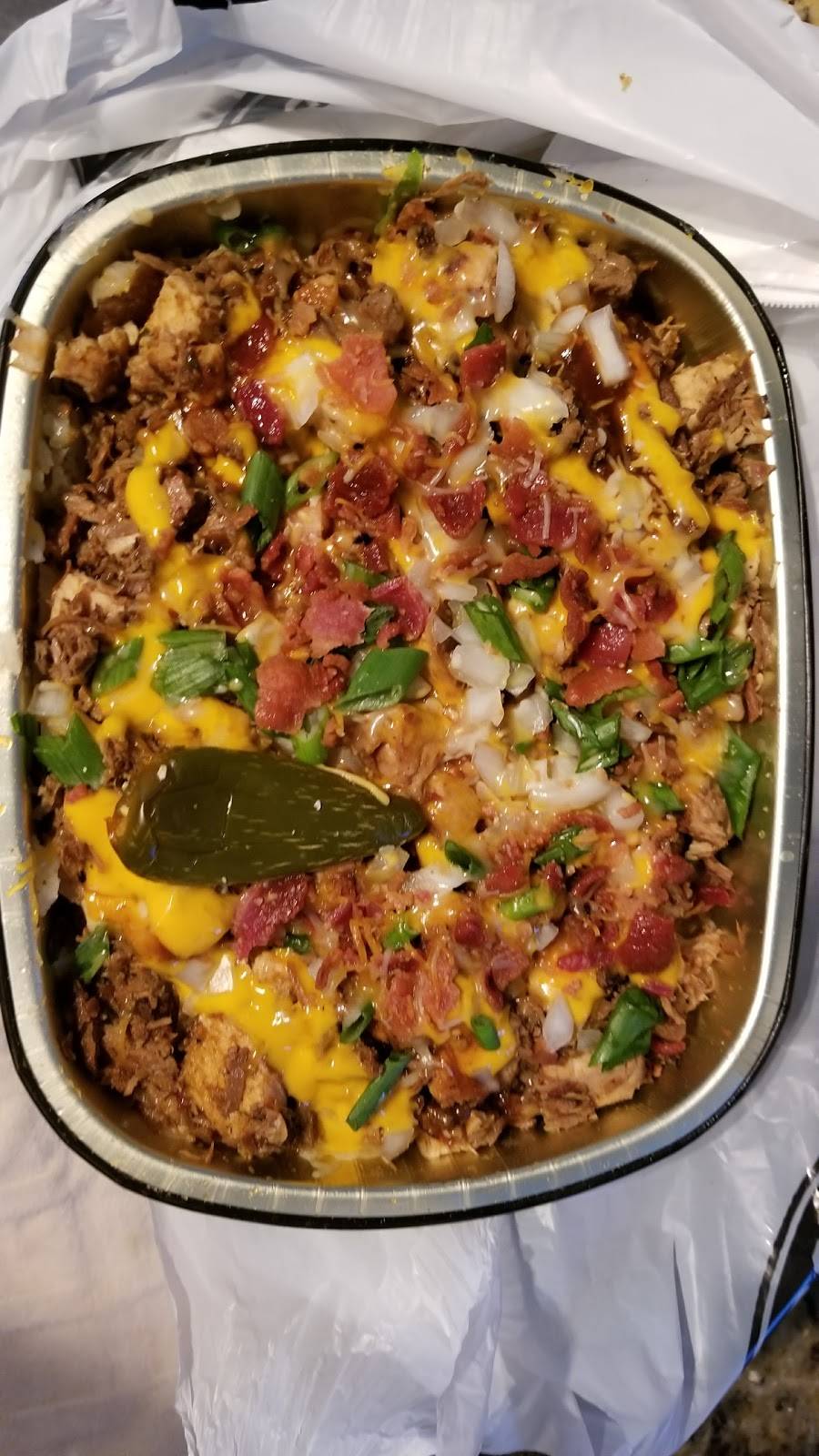 The Stuffed Baked Potato Factory | restaurant | 14708 Hiram Clarke Rd, Houston, TX 77053, USA | 2815012270 OR +1 281-501-2270