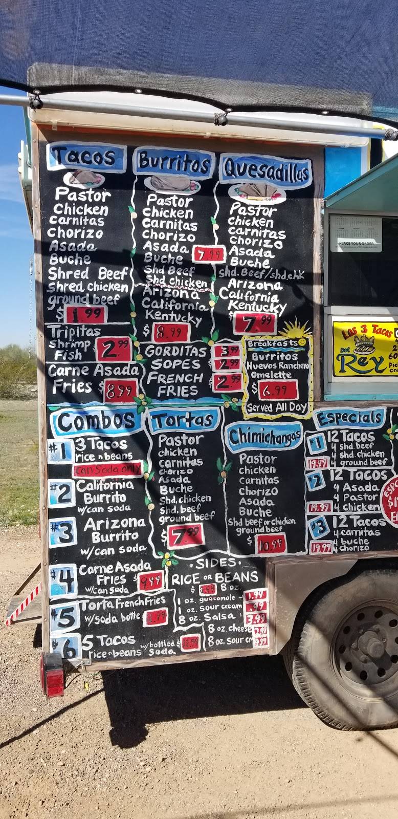 Los 3 Tacos Del Rey (Mobile Food Truck and Catering) | restaurant | 16949 W Deer Valley Rd, Surprise, AZ 85387, USA | 4802576073 OR +1 480-257-6073