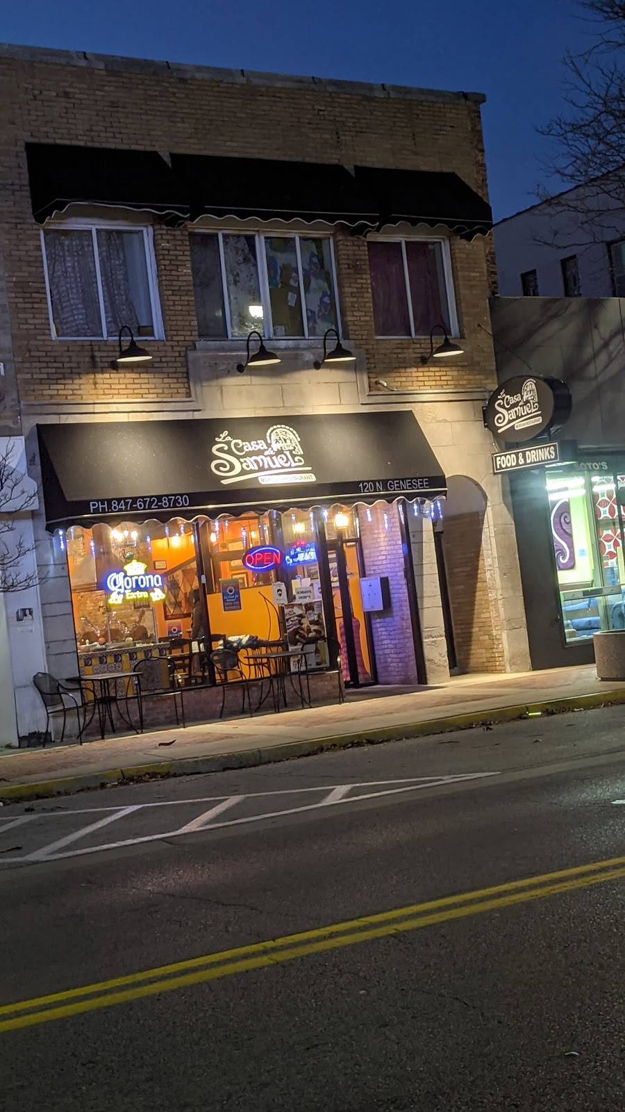 La Casa de Samuel | restaurant | 198-112 N Genesee St, Waukegan, IL 60085, USA | 8476728730 OR +1 847-672-8730