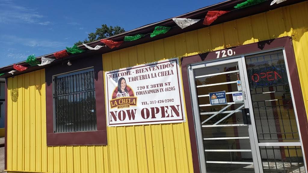 Taqueria La Chela | restaurant | 720 E 38th St, Indianapolis, IN 46205, USA | 3174262202 OR +1 317-426-2202