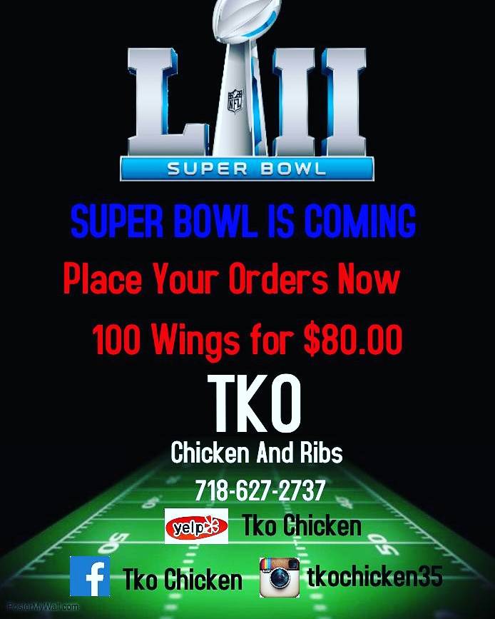 TKO Chicken | restaurant | 3423 Quentin Rd, Brooklyn, NY 11234, USA | 7186272737 OR +1 718-627-2737