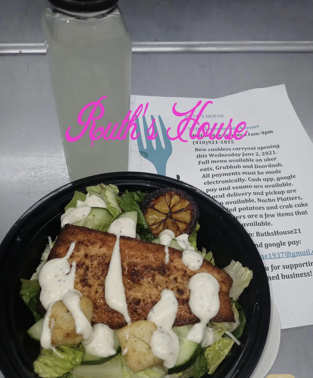 Ruth’s House | restaurant | 3326 Greenmount Ave, Baltimore, MD 21218, USA | 4109211815 OR +1 410-921-1815