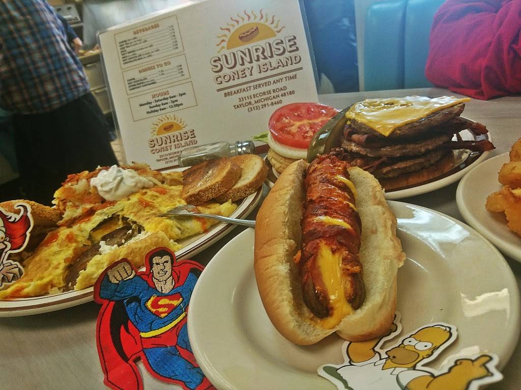 Sunrise Coney Island | restaurant | 23115 Ecorse Rd, Taylor, MI 48180, USA | 3132918460 OR +1 313-291-8460