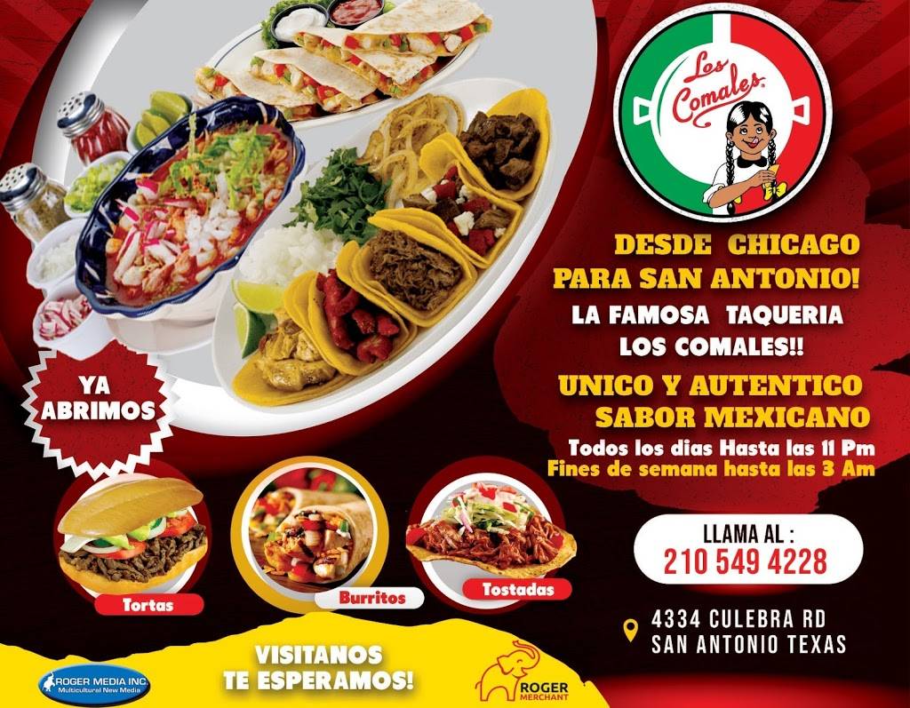 Taqueria Los Comales San Antonio | restaurant | 4334 Culebra Rd, San Antonio, TX 78228, USA | 2105494228 OR +1 210-549-4228