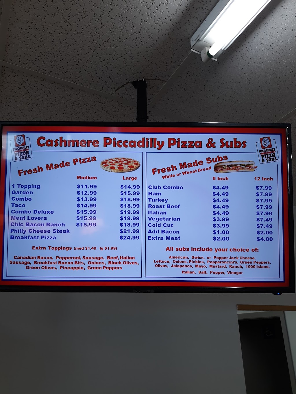 Picadilly Pizza & Subs | meal takeaway | 5607 Sunset Hwy, Cashmere, WA 98815, USA | 5097823407 OR +1 509-782-3407