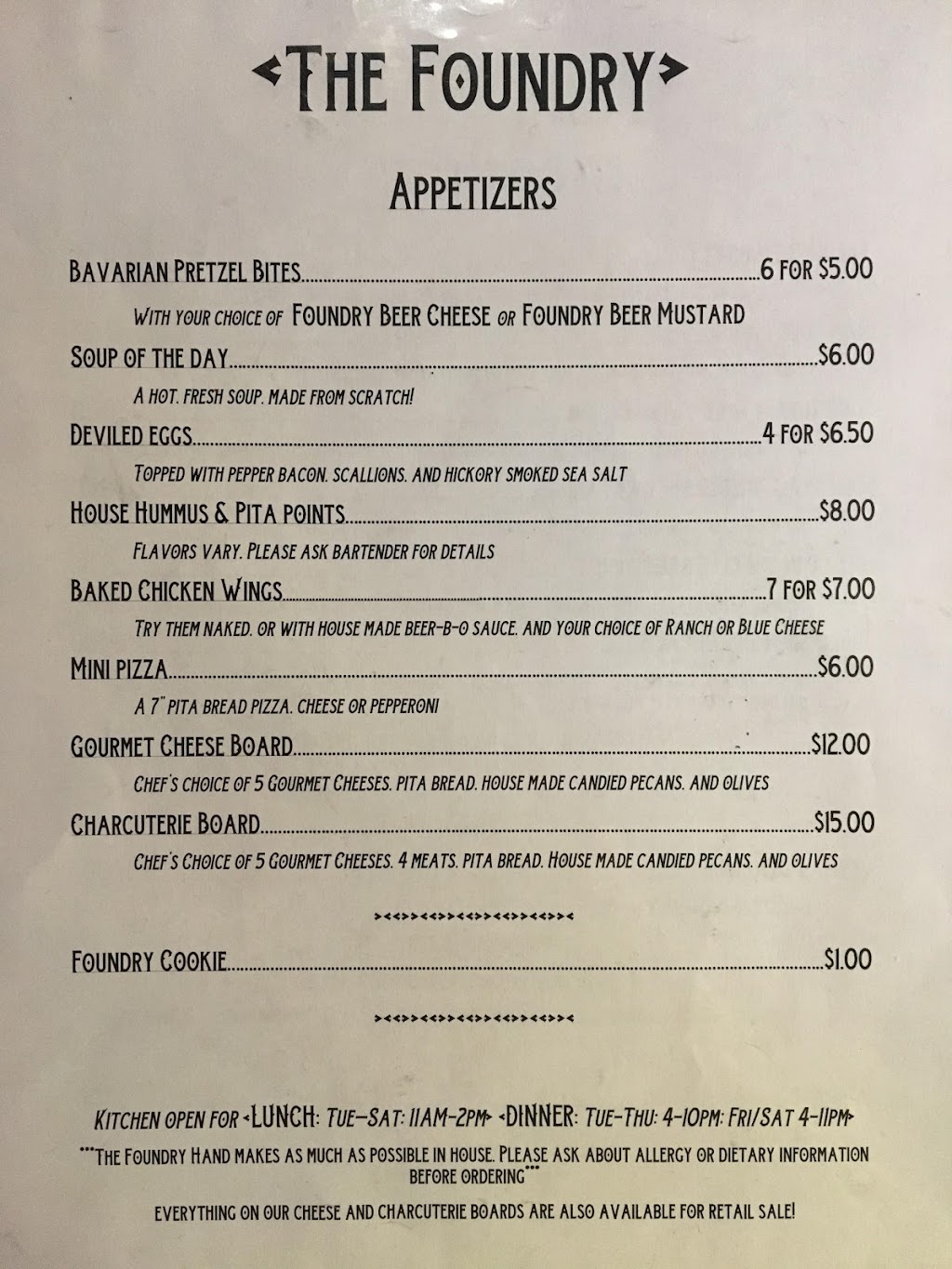 The Foundry Growler Bar | restaurant | 255 N 5th Ave, Rome, GA 30165, USA | 7065284699 OR +1 706-528-4699