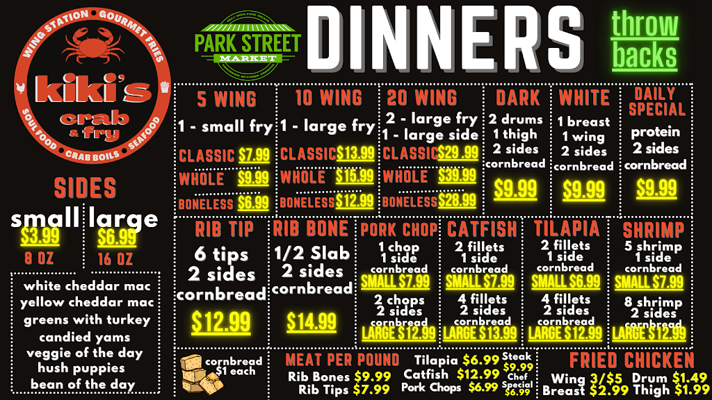 Kikis Crab & Fry | restaurant | Inside Park Street Market, 512 N Park St, Kalamazoo, MI 49007, USA | 2693438300 OR +1 269-343-8300