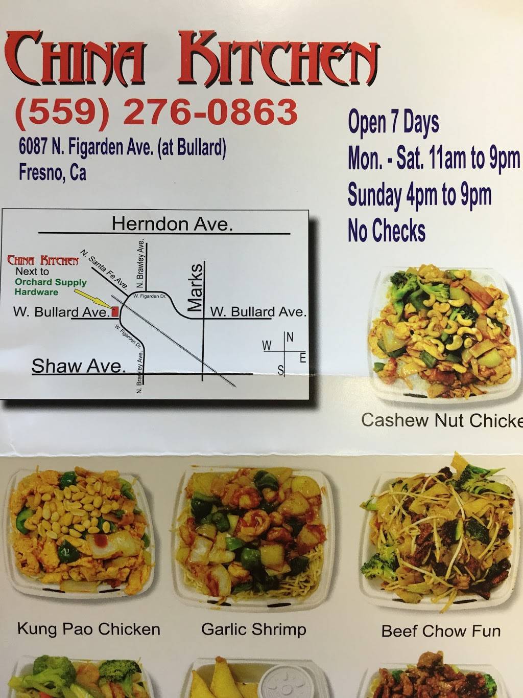 China Kitchen | restaurant | 6087 N Figarden Dr, Fresno, CA 93722, USA | 5592760863 OR +1 559-276-0863