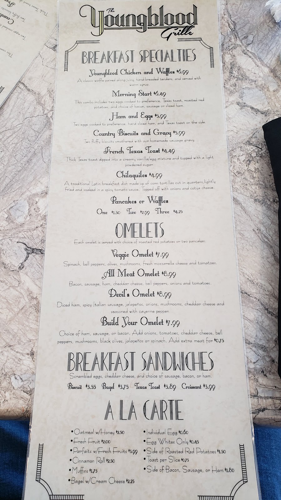 The Youngblood Grille | restaurant | 302 N Independence St #107, Enid, OK 73701, USA | 5805408903 OR +1 580-540-8903