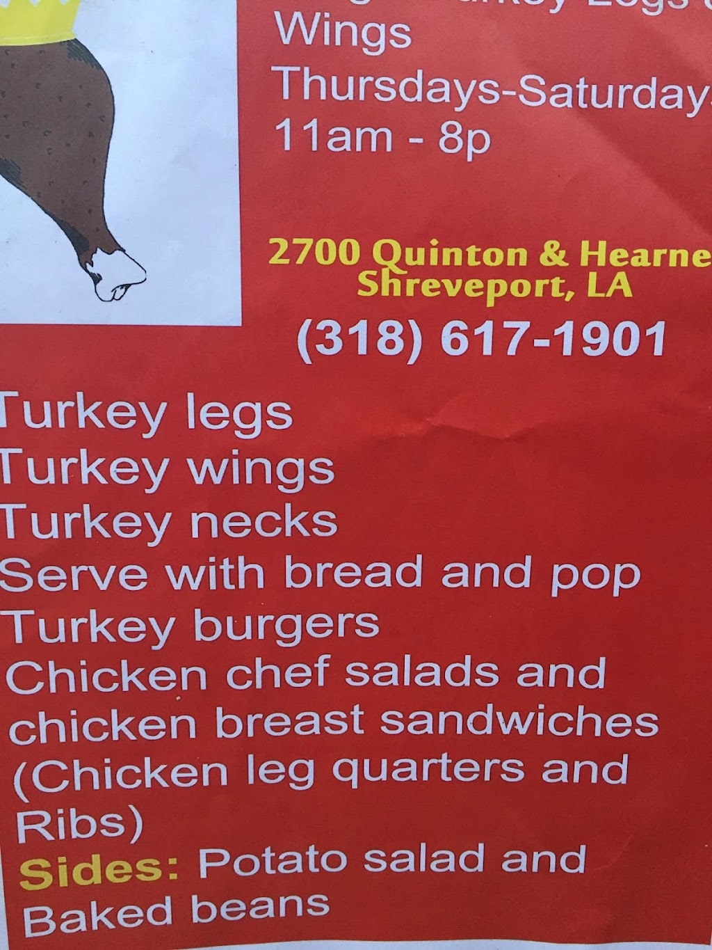 King Turkeylegs and wings | restaurant | 2700 Quinton St, Shreveport, LA 71109, USA | 3186171901 OR +1 318-617-1901
