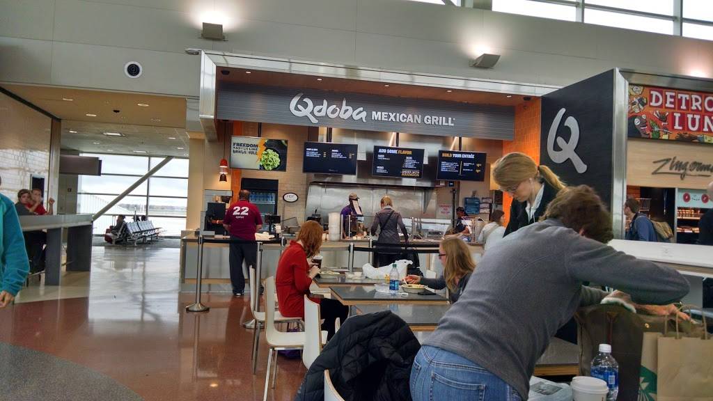 QDOBA Mexican Eats | restaurant | 2565 World Gateway Pl Airport-Dtw, Mcnamara Terminal, Detroit, MI 48242, USA | 7349413480 OR +1 734-941-3480