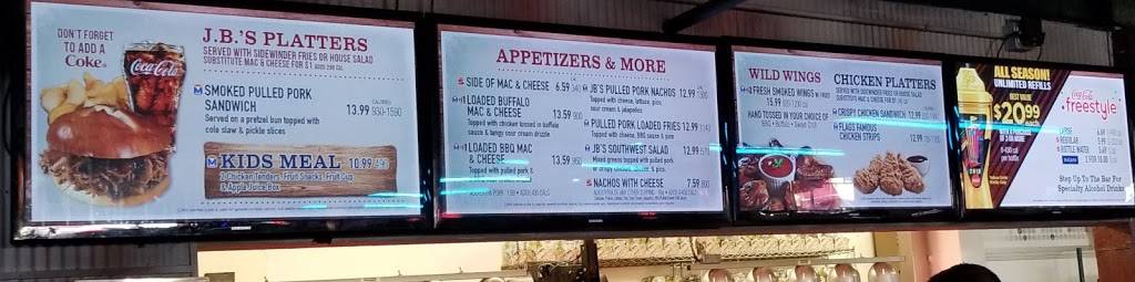 JBs Smokehouse BBQ and Sports Bar | restaurant | 4900 Six Flags Rd, Eureka, MO 63025, USA | 6369385300 OR +1 636-938-5300