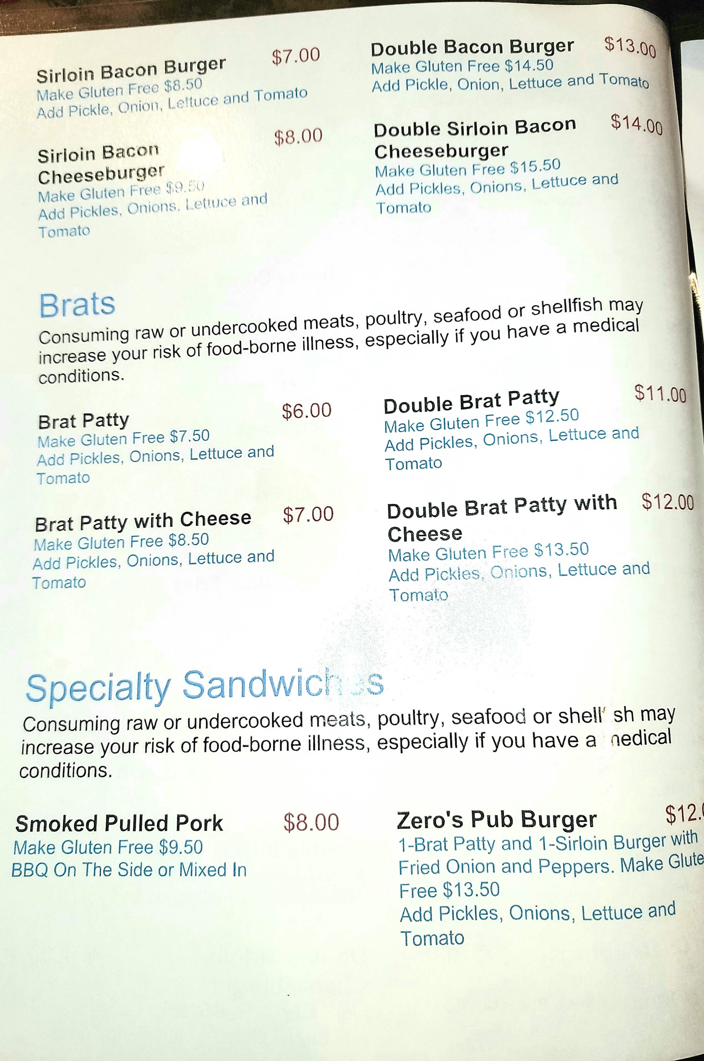 Zeros Pub & Grub | restaurant | E7294 Guth Rd, Weyauwega, WI 54983, USA | 9202138654 OR +1 920-213-8654