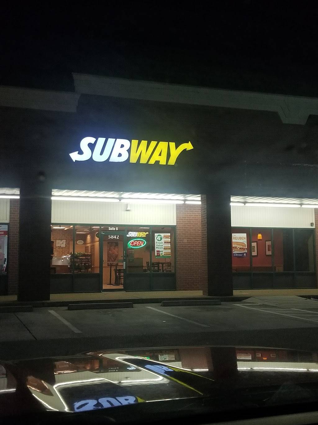 Subway | restaurant | 5842 Goodman Rd, Horn Lake, MS 38637, USA | 6625366160 OR +1 662-536-6160